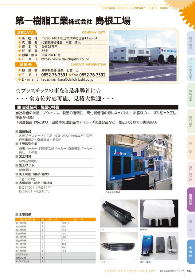 最新モデル 島根県受注企業ガイドブック2022 工学一般