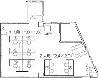 インキュブース平面図